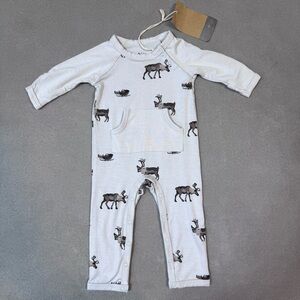 Kyte Baby Romper 0-3 Month Reindeer Bamboo One Piece NWT